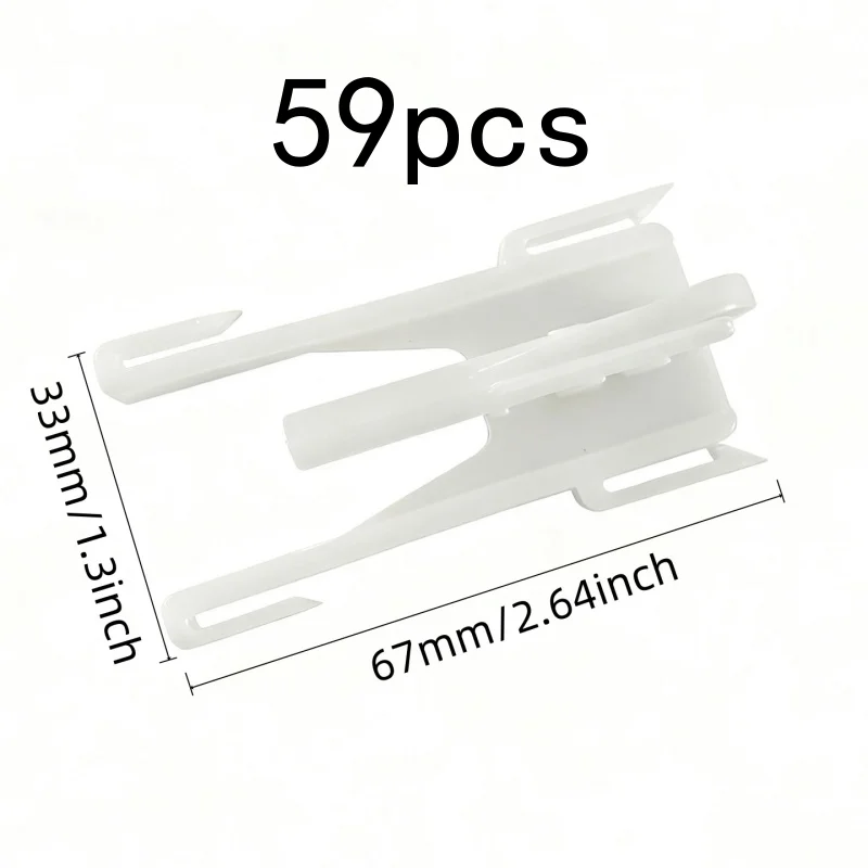 59 pcs Butterfly Curtain Hooks, Decorative Clip Style, Won't Slip, for Living Room and Bedroom Curtains