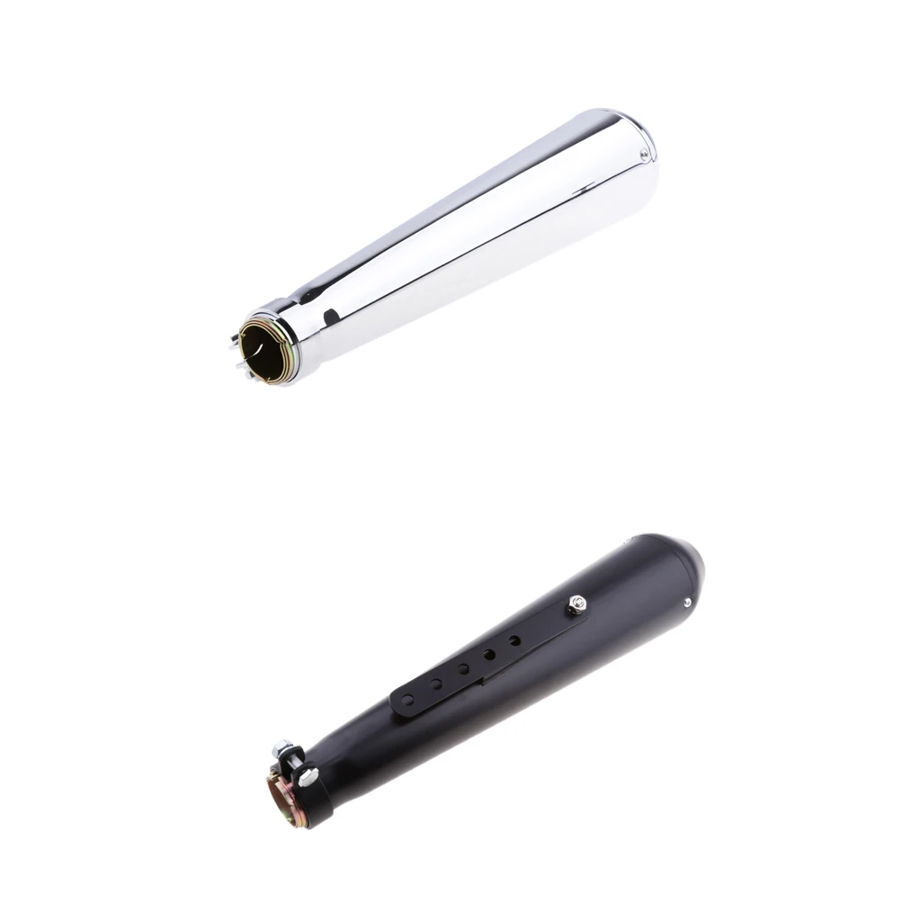 Knalpot Motor Universal 38-47Mm/1.5-1.85 Inci Knalpot Inlet untuk ATV Skuter Sepeda Motor Trail Motocross - 2 Warna