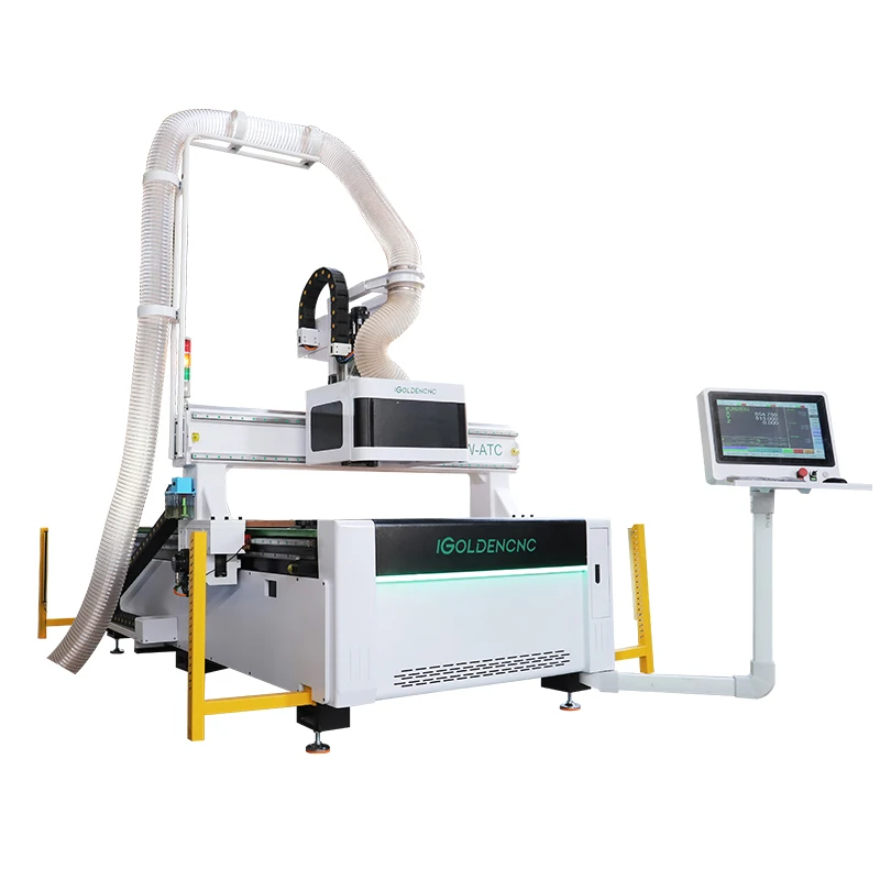 The Atc series three-axis nested CNC router for woodworking is specifically designed for manufacturing wooden furniture.
