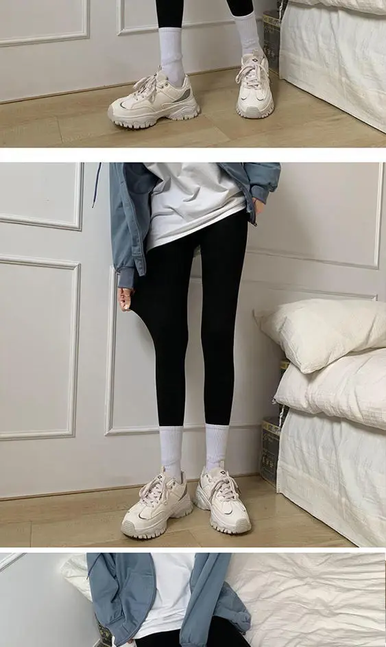 女性用レギンス 暖かいニット フレアパンツ ハイウエスト 裏起毛タイツ ヒップアップ効果 トレンド感あふれる 快適 秋冬 マイクロホーン