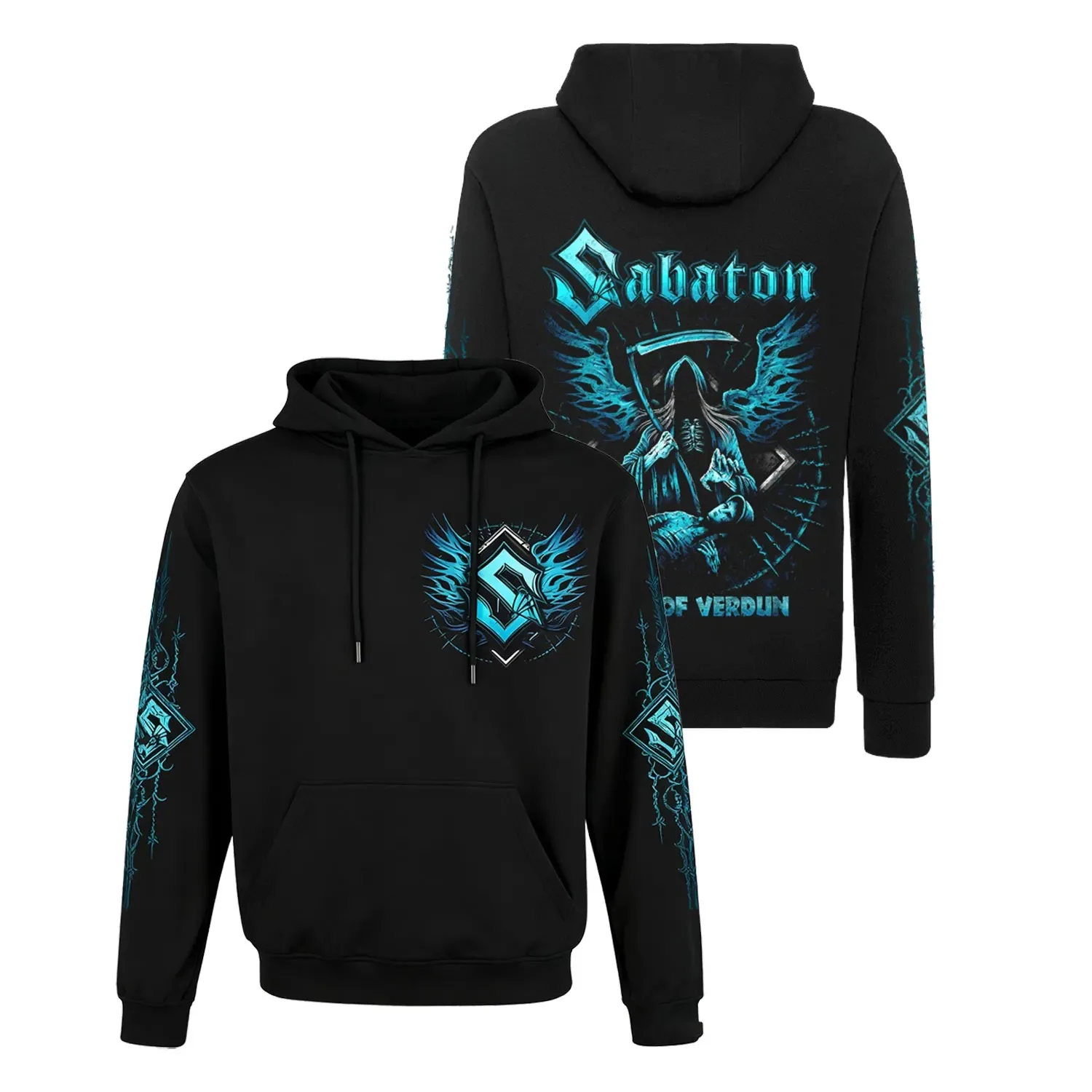 Швейцарская рок-музыкальная группа Fallon, новые толстовки с графическим рисунком Sabaton, классический принт, винтажная уличная модная толстовка с капюшоном, уличная Y2k Overszied