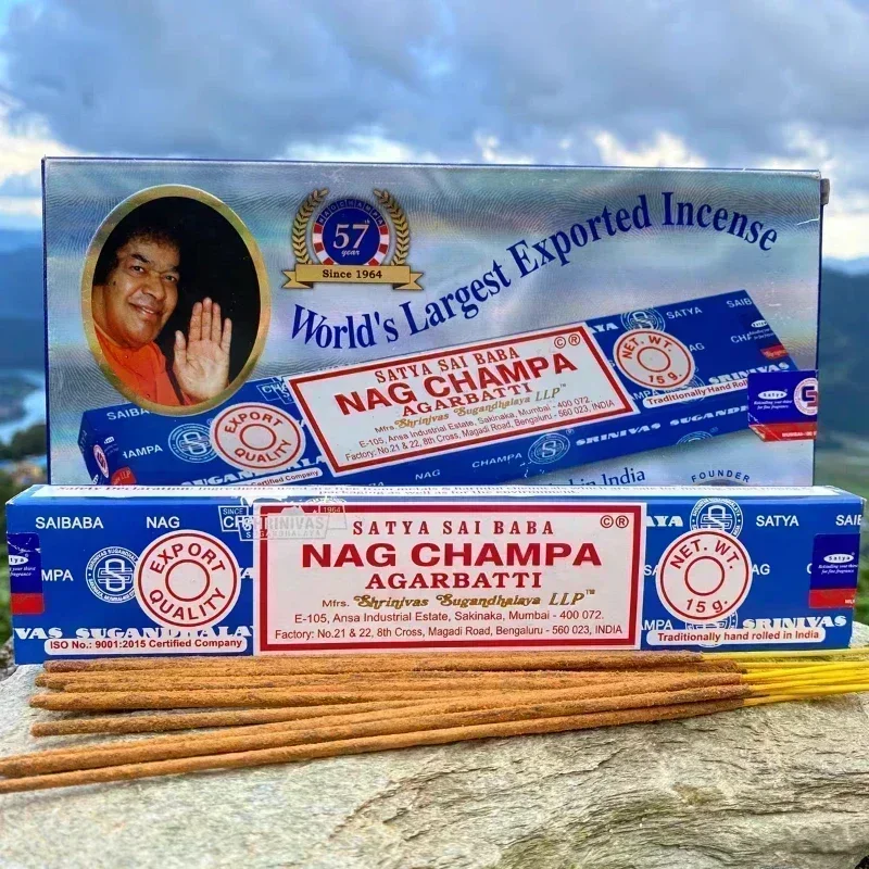 5BOX India Stick Incenses White Sage Sandalwood Natural Household Indoor Clean Air Handmade for Home Meditation NAG Champa Satya