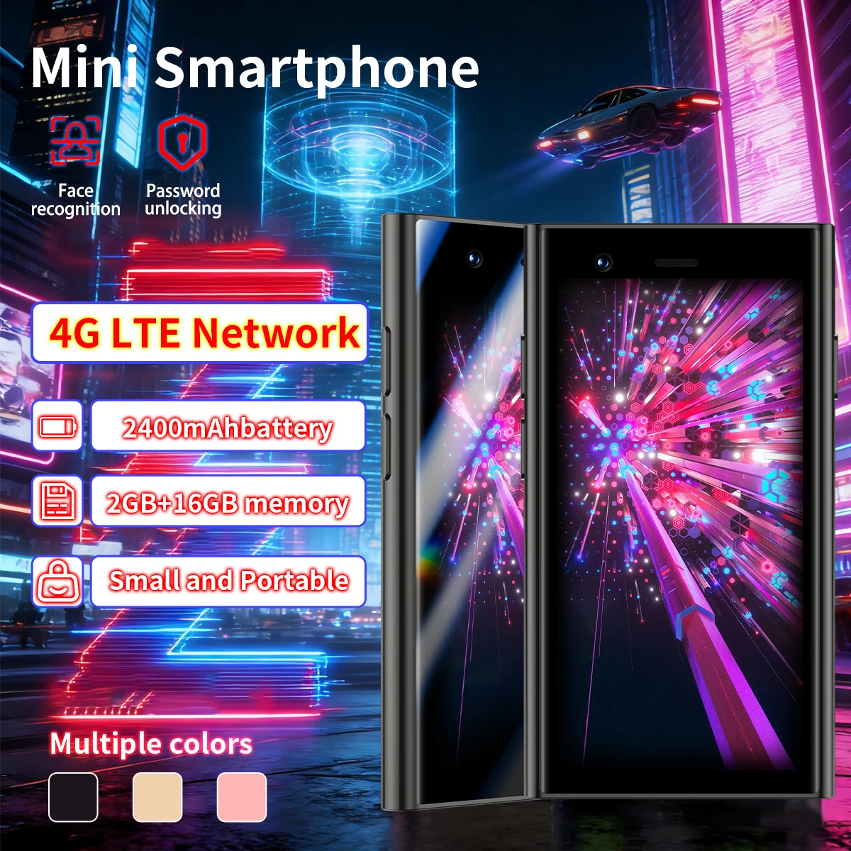 S24PROMAX Mini smartphone, Android 8.1, 4G network, supports Play Store, 3.0-inch screen, an ideal gift for students