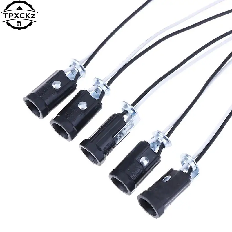 5Pcs Candelabra Base E12 Lamp Holder Light Sockets Keyless 20cm Wire Leads Accessories Bulb Lighting Replacement Parts