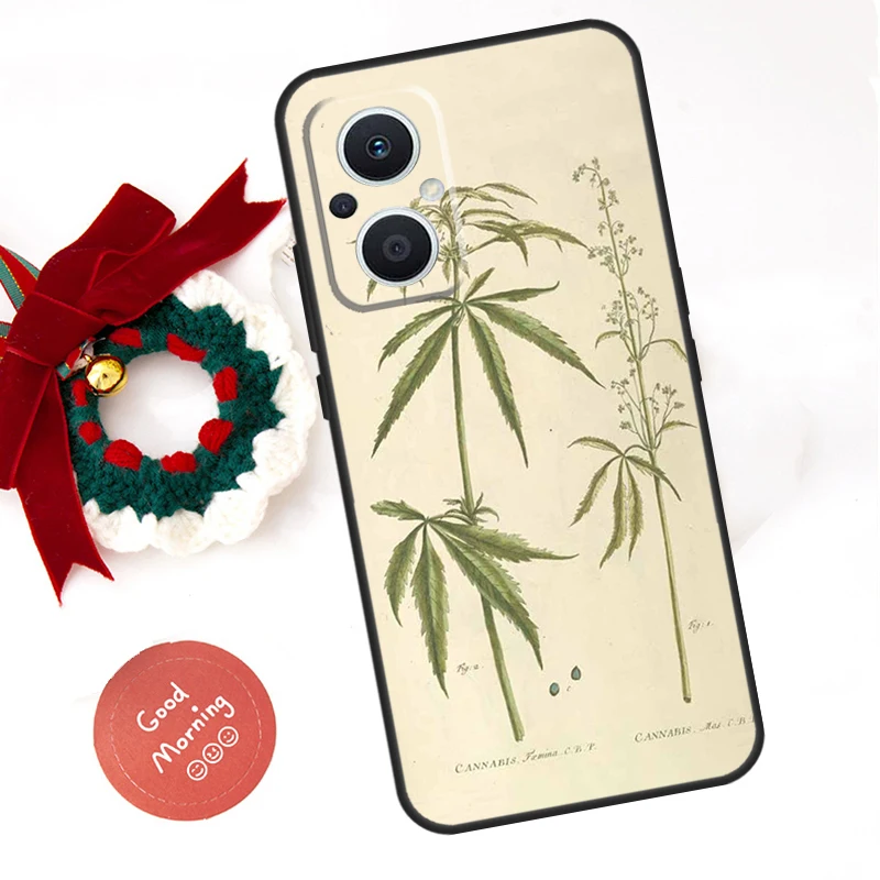 Botanical Drawings Flowers Plants Case For OPPO Reno 8 7 6 5 4 Lite 11F 10 Pro 8T 5Z 4Z OPPO Find X6 Pro X2 Neo X3 X5 Lite