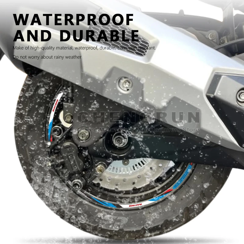Motorcycle Wheel Sticker 14 13 Inch Rim Strip Waterproof Tire Tape for Kymco DTX 360 Accessories DTX 125 DTX360 2023 Decals view 4