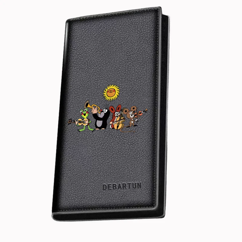 Band animals playing instruments sun Men's Long Wallets Business Stylish Printing Design Casual Use Christmas Valentine's Father
