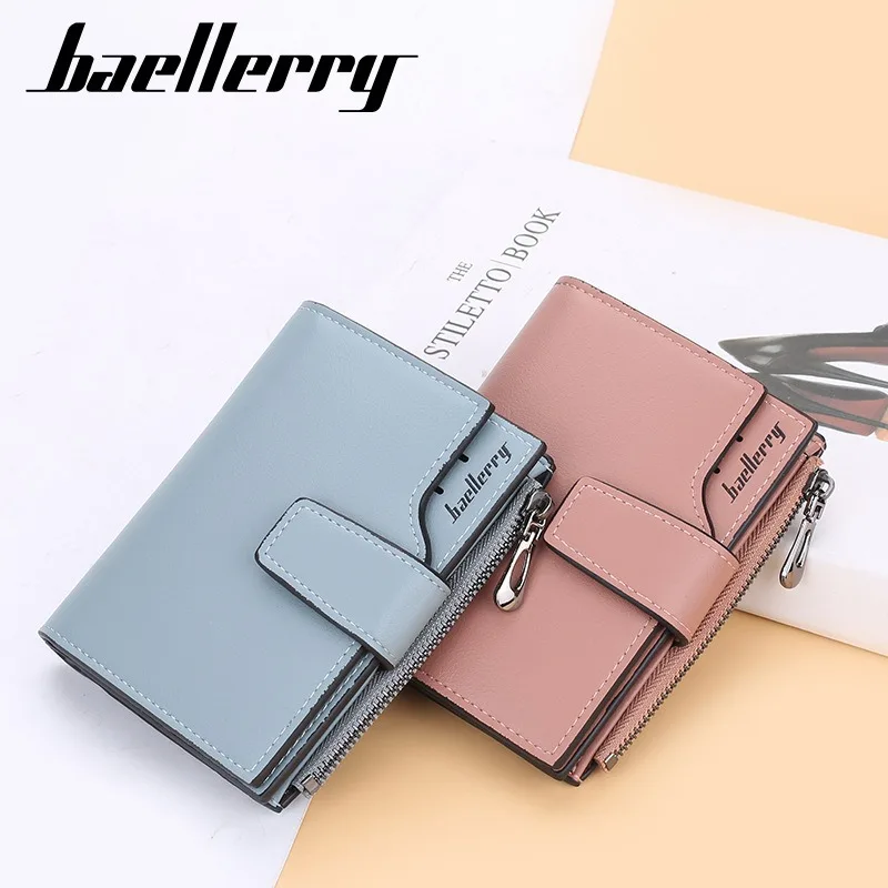 Baellerry Women's Short Wallet for Girlfriend Wife Birthday Holiday Gifts Fashion Zipper Card Holder Wallets for Lady