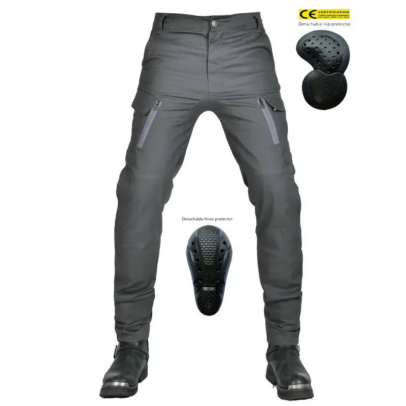 VOLERO Motorcycle Pants Men's  Four-season Anti-drop  Breathable Cycling Pants Motorcycle Overalls Retro Casual Pants