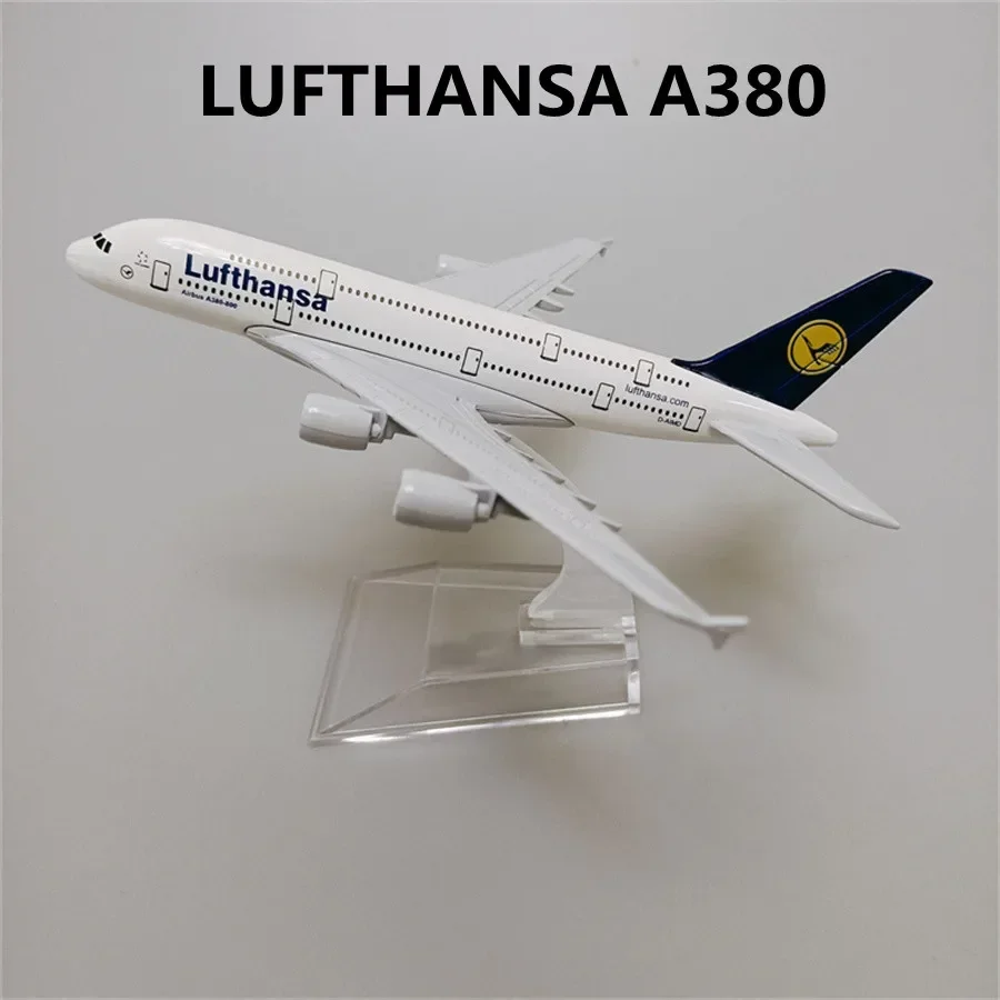 16cm Alloy Metal Qantas KOREAN LUFTHANSA SINGAPORE ETIHAD BRITISH FEDEX FRANCE Airbus 380 A380 Airplane Model Plane Aircraft