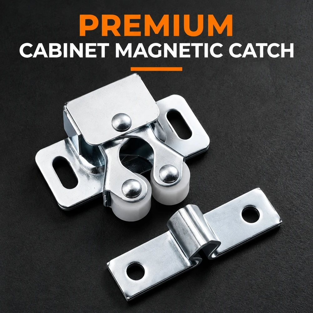 Magnetic Cabinet Door Catch Push Open Self Closing Latch Hardware for Kitchen Cupboards Wardrobes Dressers Closet Doors