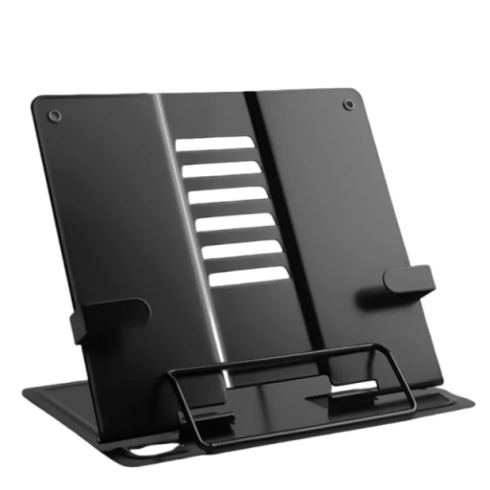 6 Adjustable Positions Desk Book Holder Heavy Duty Metal Portable Document Holder Adjustable Width Sturdy Construction