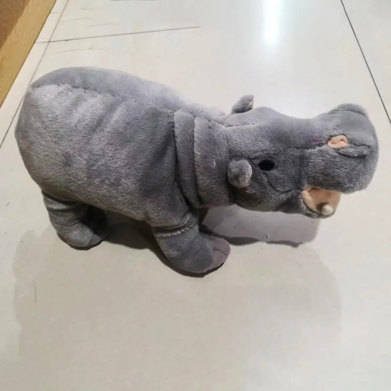 Recheado Hippo Plush Animal Toy, Cute Zoo Family, Decoração de casa, Almofada para cozinha e quarto, 15,7 pol