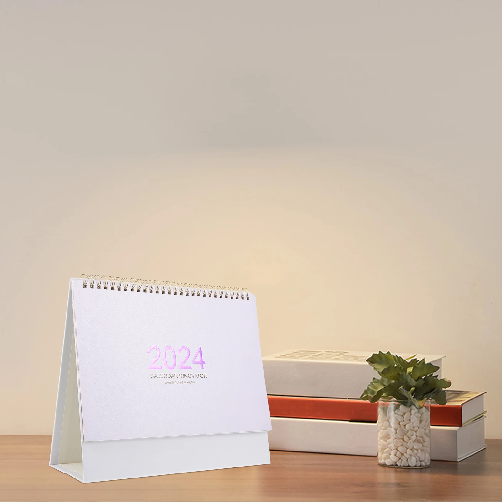 

2024 Elegant Office Desk Calendar Minimalist Tabletop Calendar Home Decor Monthly Planner