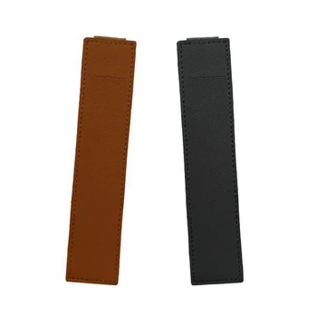 Portable Pu Leather Pen Bag Elastic Buckle Book Notebook Fashion School Pen Case for Office Meeting Easy Carry Office Stationery - Image 4