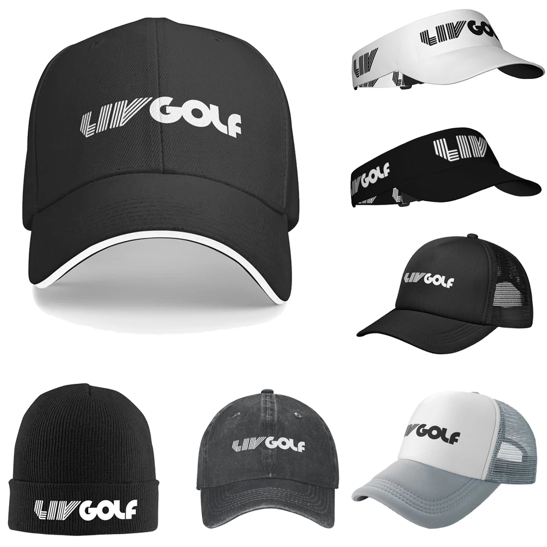 Golf Tournament Liv Baseball Caps Accessories Vintage Snapback Cap Unisex Outdoor Golf Adjustable Fit