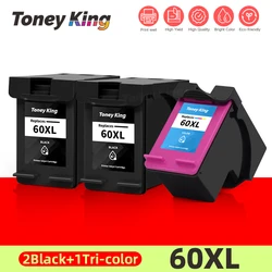 TONEY KING Refilled Ink Cartridge 60 60XL For HP 60 XL Ink Cartridges DeskJet D2530 D2545 F2430 F4224 F4440 F4480 Printer