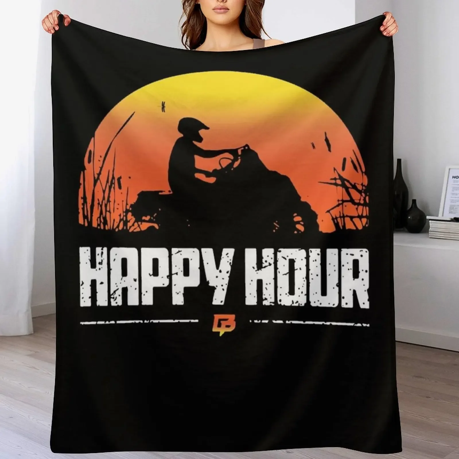 

Braydon Price Happy Hour Sunset Braydon Price Throw Blanket for sofa Flannel Fabric Bed linens Luxury Throw Blankets