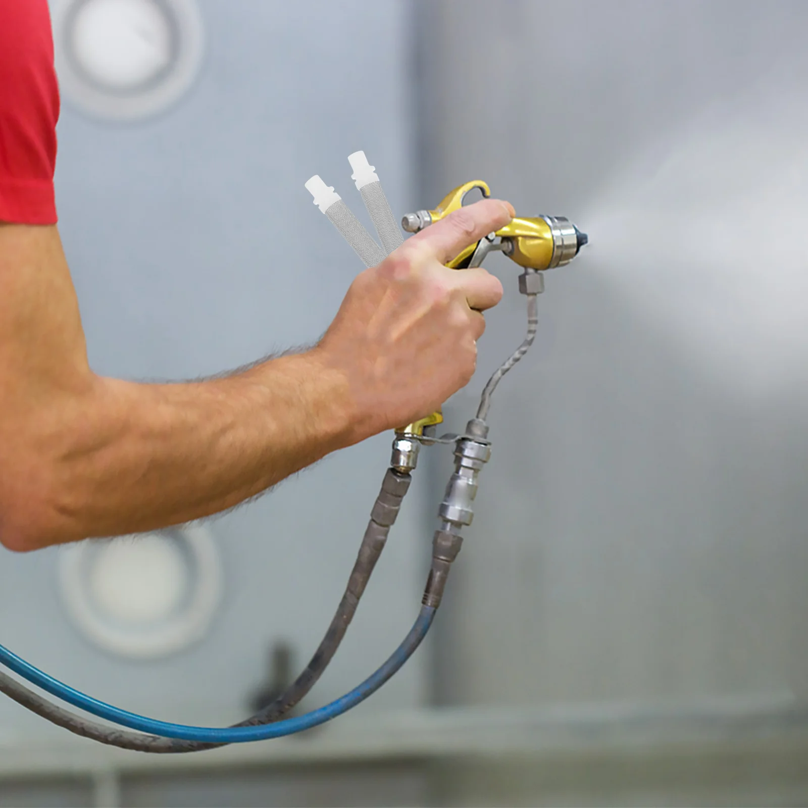 6Pcs Paint Sprayer Filter 60 Mesh Universal Airless Sprayer Replacement Part High Pressure Spraying Filter Improve Spray