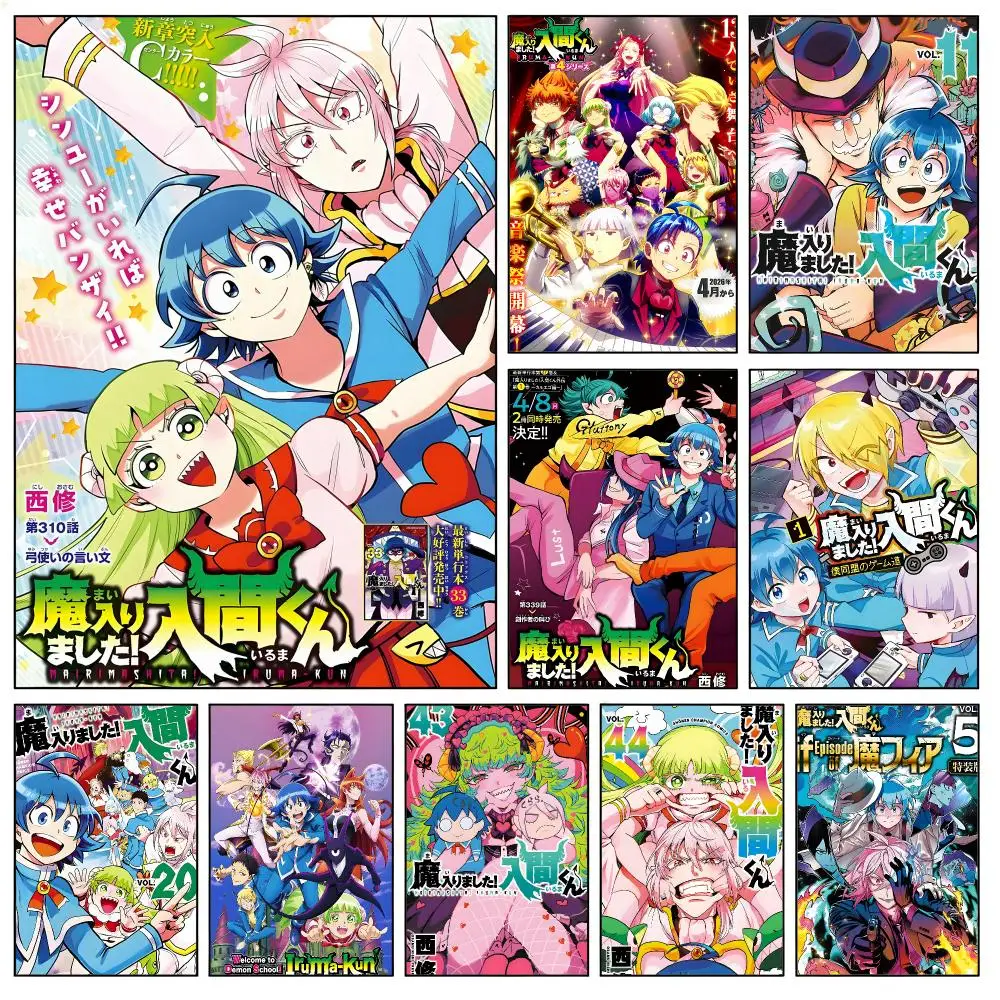 Anime Welcome to Demon School! Iruma-kun Poster Waterproof HD Modern Peel And Stick Wall Decor Living Room Dorm Garage