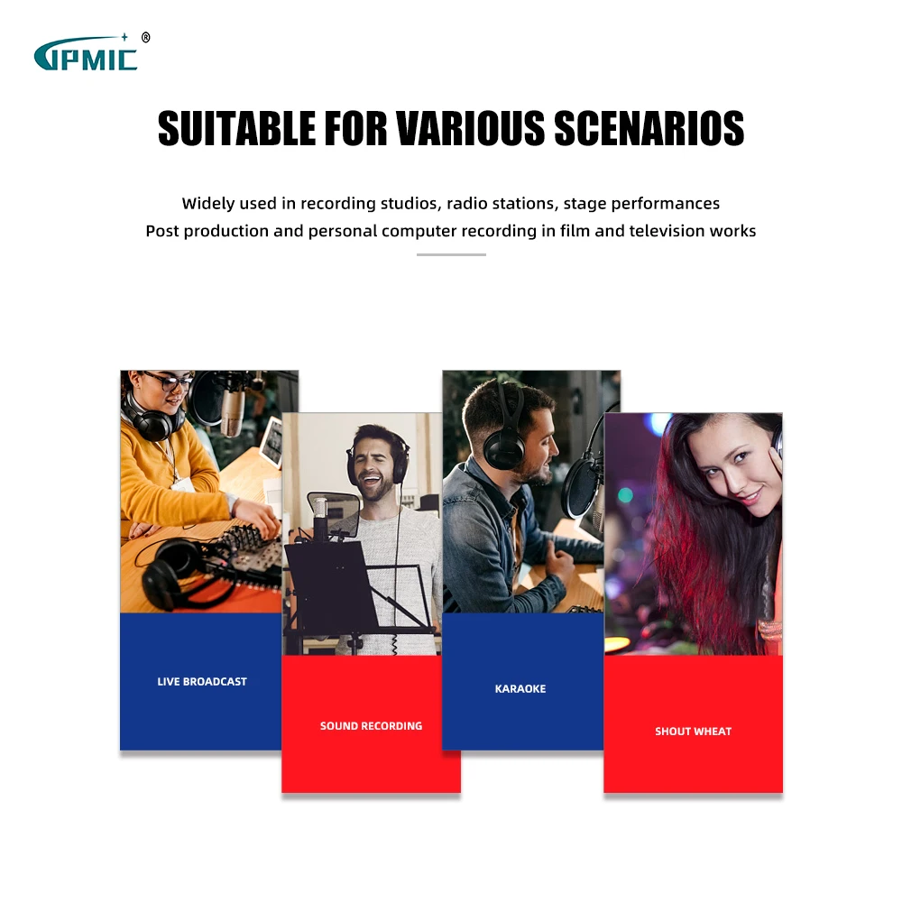 Condenser microphone BM-800 microphone broadcast singing recording microphone with plastic shock mount