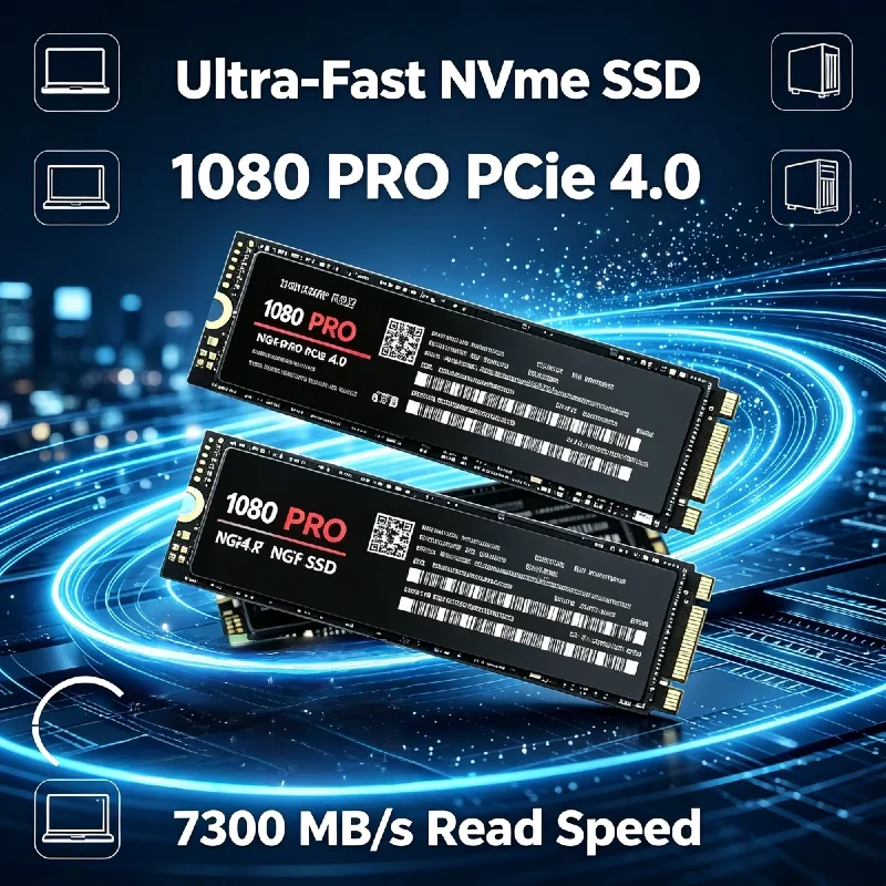 Compatible 1080PRO M 2 NVMe PCIe 4 0 Internal SSD 2TB High Speed Solid State Drive For Desktop Laptop Gaming PC Pro Max Speed