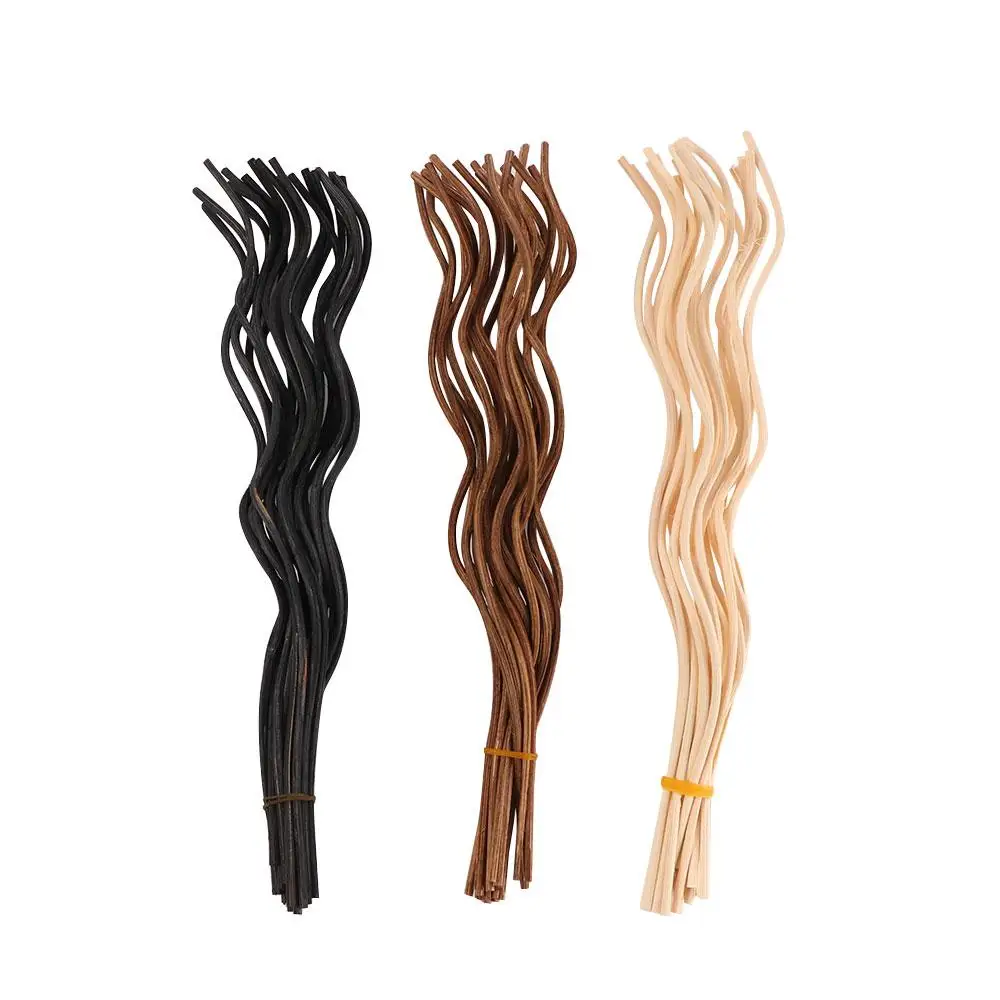 Natural 10 pcs Reed Wavy Rattan for Bedroom Toilet Aromatherapy Diffuser Replacement Home Decor Diffuser Sticks Volatile Stick