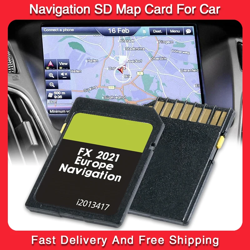 for Ford FX 2021 Update Map Version Newest Navigation SD Card Europa C-Max S-Max Kuga Galaxy Mondeo Focus Transit