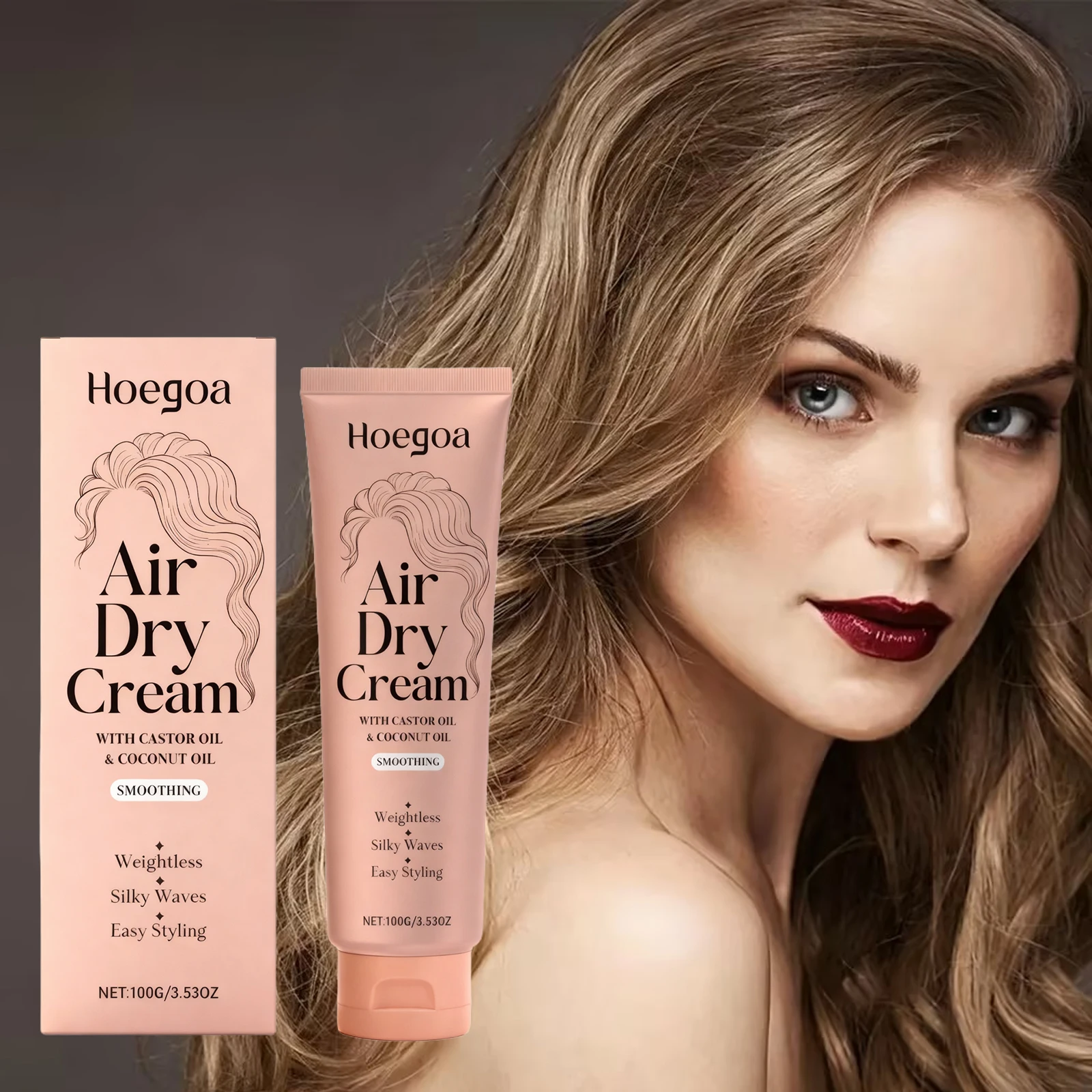 Curly Hair Styling Cream Prevent Dryness Enhances Natural Curls Frizz Control Hydrating Nourishing Shiny Fluffy Defining Cream
