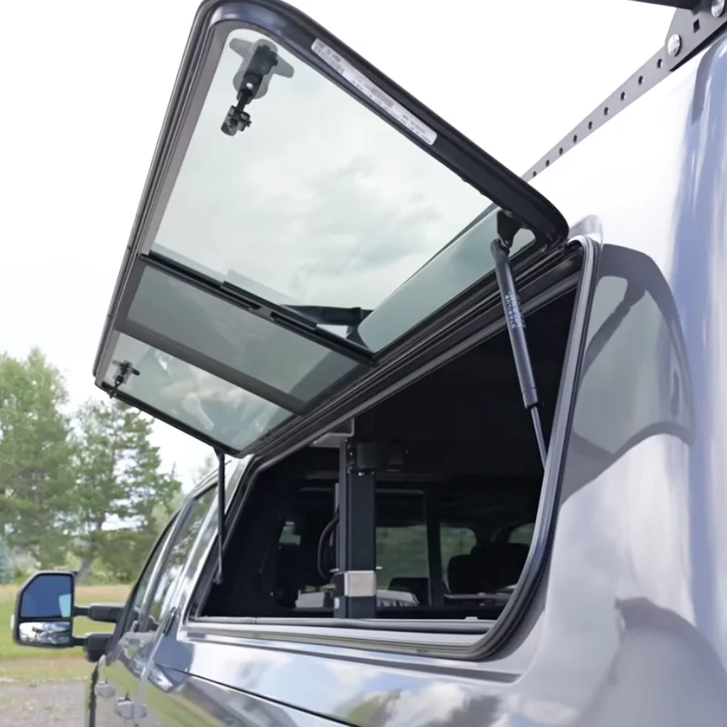 Lightweight Aluminum Alloy Pickup Truck Canopy Slide Window Hardtop Camper Touring Overland Use for ford F150 Jeep Gladiator 3