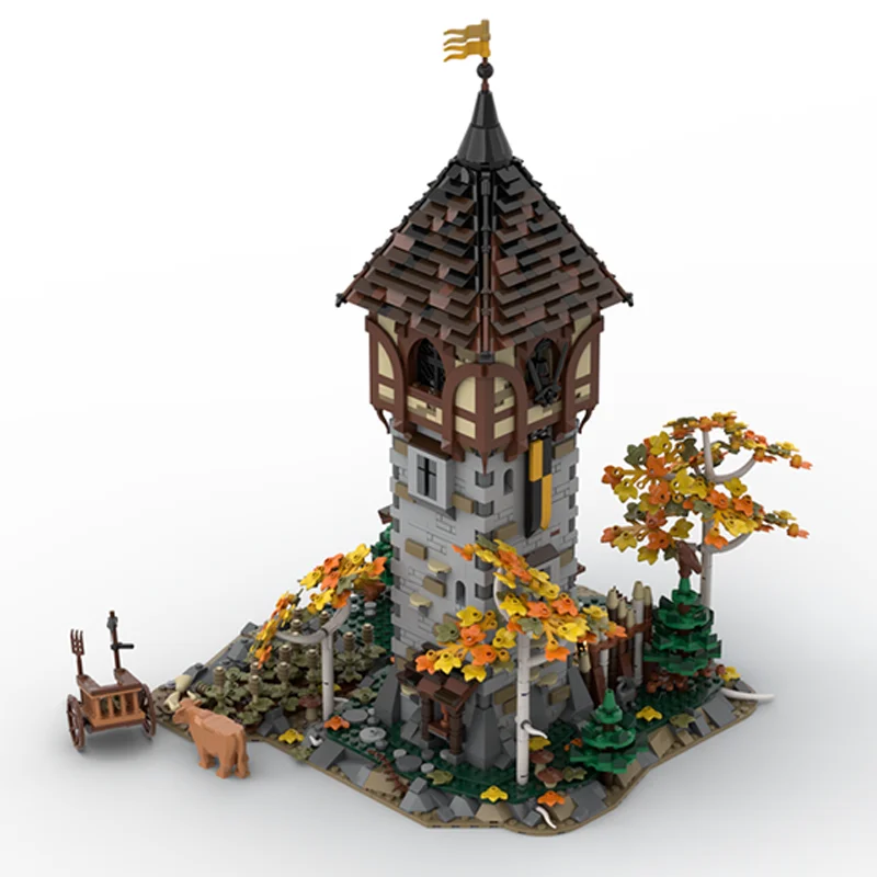 2752pcs Moc Medieval Message Tower Modular Castle Model Building Blocks Creative Retro Assembly Bricks Toys Kids Christmas Gifts