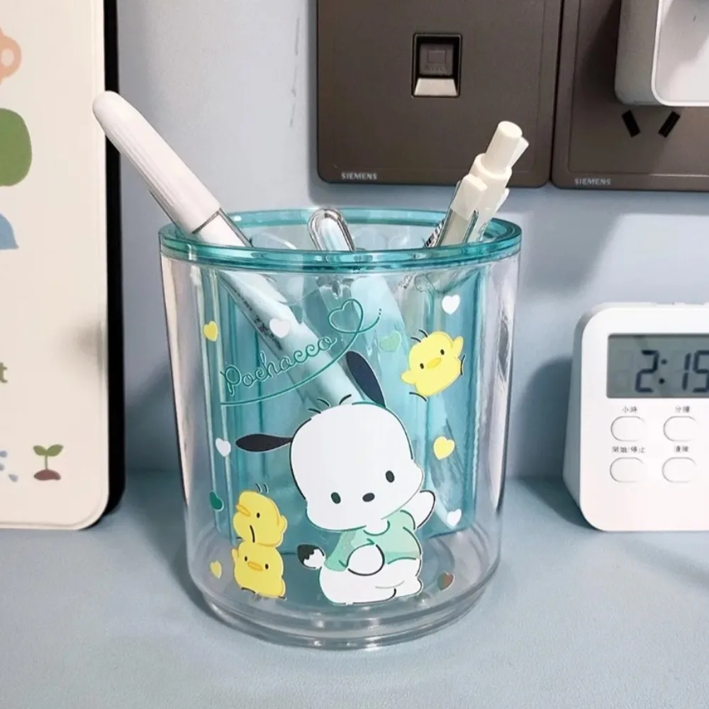

Pochacco Rotating Pen Holder Cute Cartoon Originality Stationery Storage Tube New Fashion Delicate Rotatable Desktop Storage Box