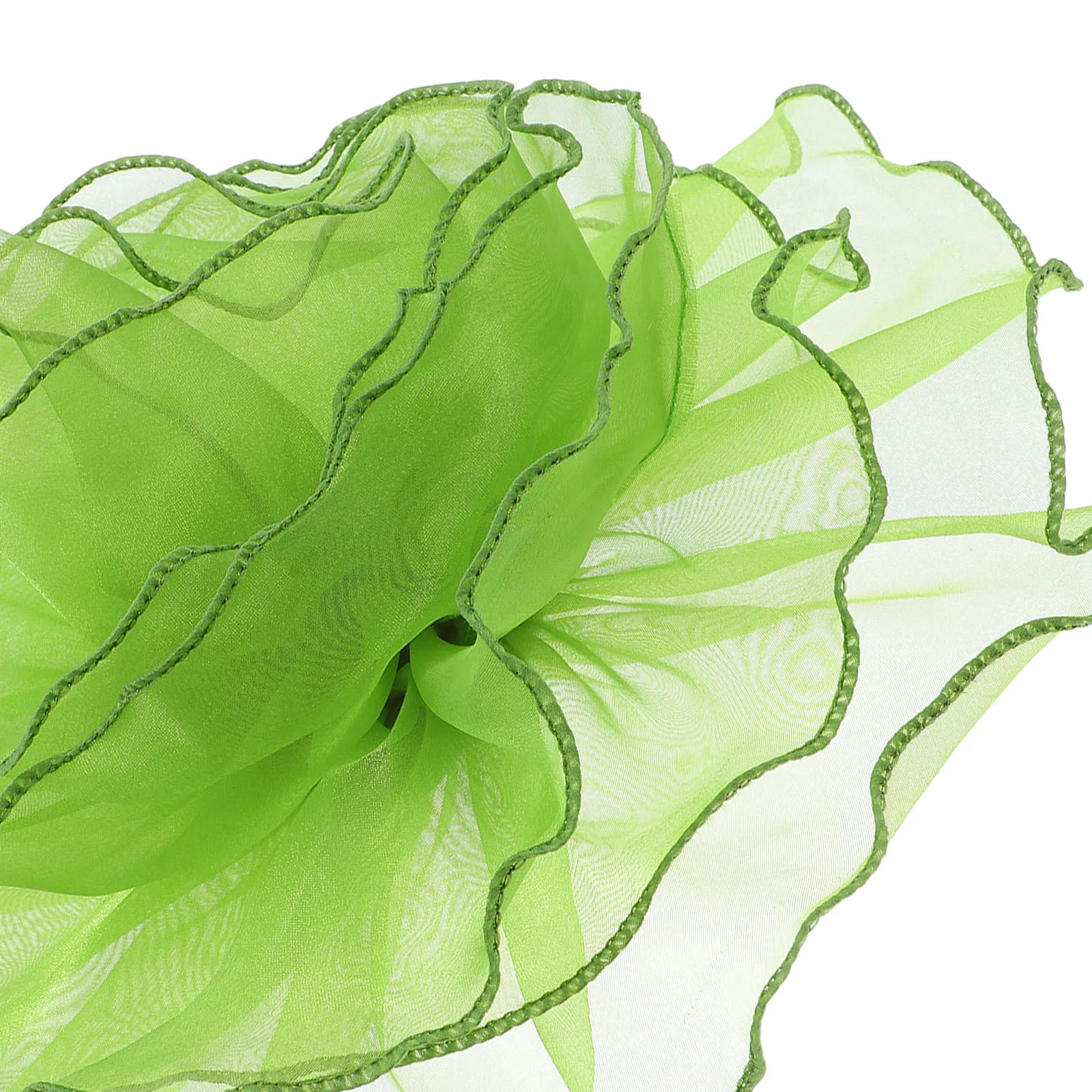 اضافية كبيرة الأخضر الأورجانزا النسيج زهرة بروش دبوس كبير الأزهار التلبيب دبابيس الزفاف الرقص اكسسوارات الحفلات زهرة كبيرة بروش دبوس