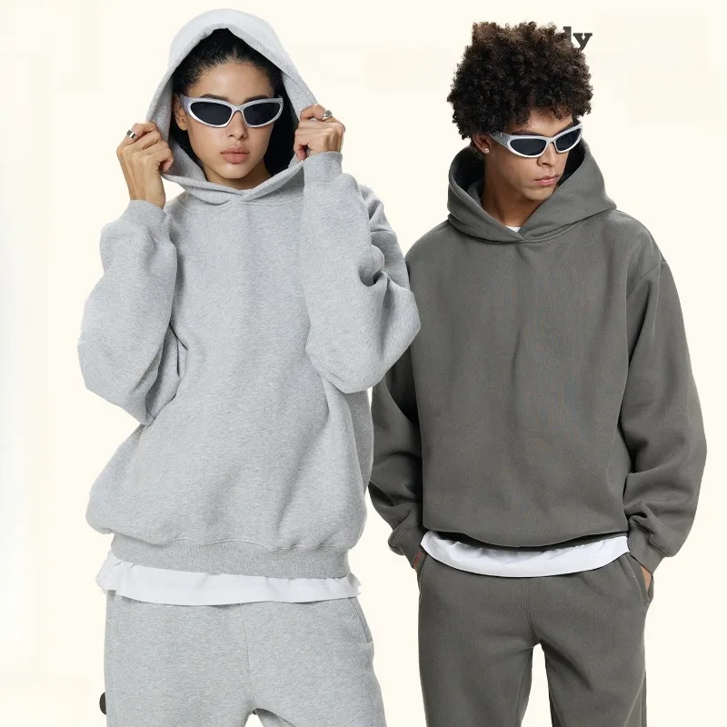 

Мужская толстовка оверсайз из флиса, утепленная, осенне-зимняя, однотонная, с длинными рукавами, винтажный стиль, унисекс