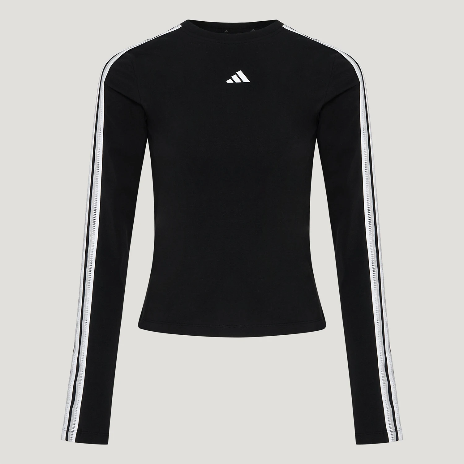 adidas-genuine-women's-slim-fit-three-stripe-round-neck-casual-long-sleeved-t-shirt-kz1556