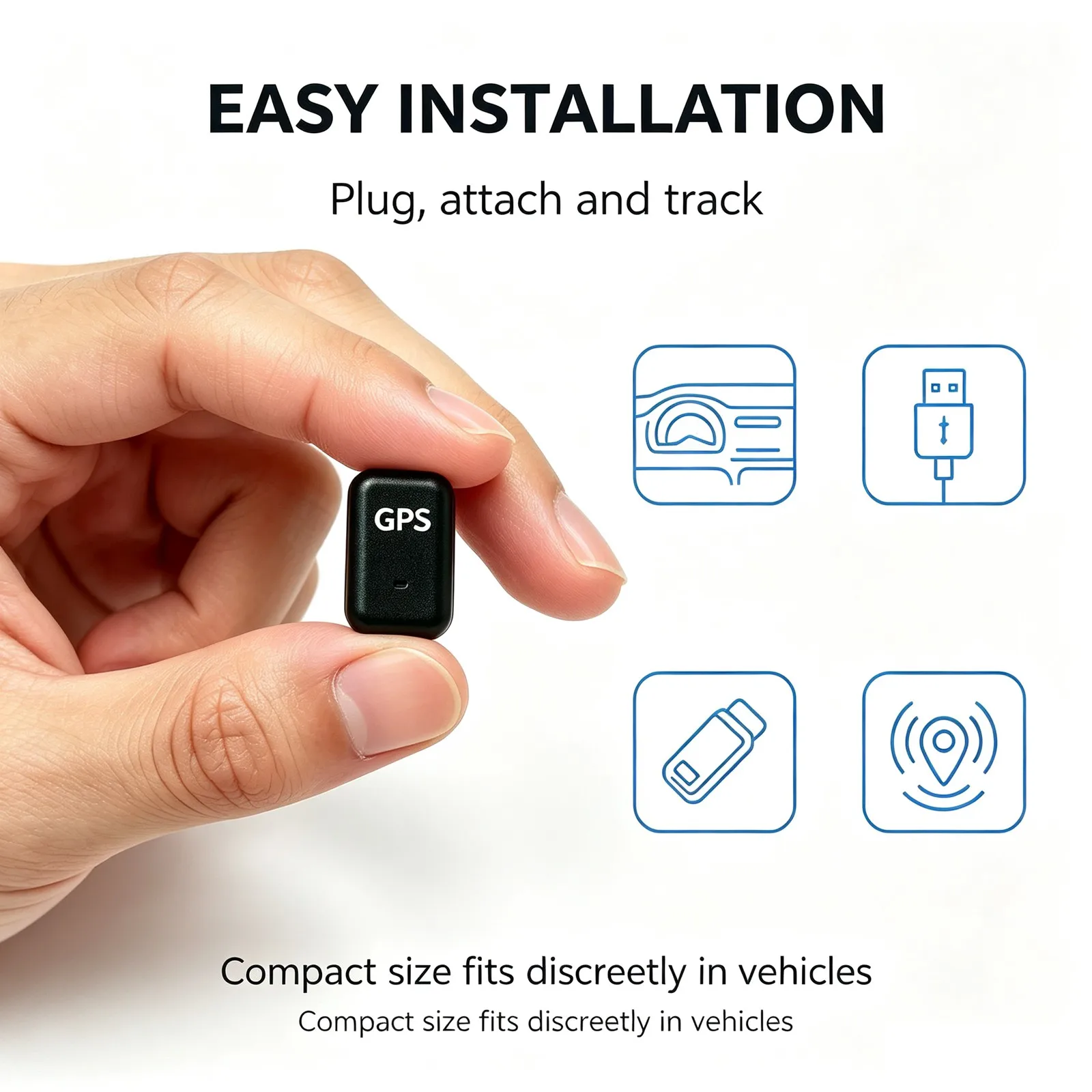 M9 Portable GPS Vehicle Tracker Real Time Location Tracking Device Automobile Anti Theft Locator Mobile App Control Historical Route Storage Vehicle Position Monitoring Equipment