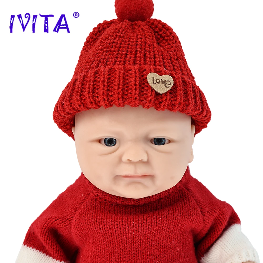 IVITA 14 Zoll 1,5 kg 100 % Silikon-Reborn-Puppe „Coco“ – Realistische Baby-Mädchenpuppe zum Selbstgestalten, weiche, lebensechte Kinderspielzeuge