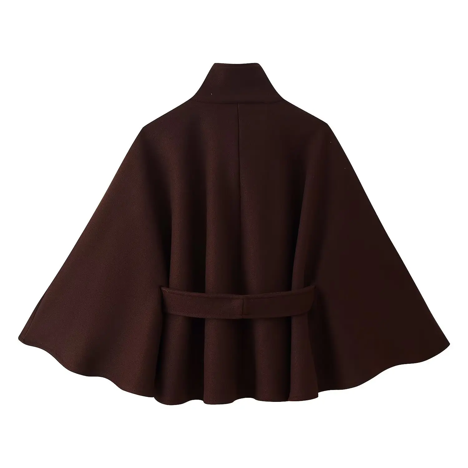 KONDALA Damen Herbst Casual Elegante Manteljacke mit Stehkragen, Weicher Tweed-Gürteljacke, Neu 2026 Herbst-Winter Trendiger Cape-Stil Mantel – Detail 4