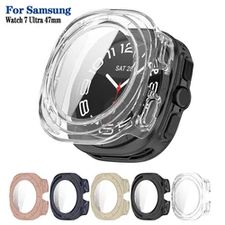 Screen Protector Cover For Samsung Galaxy Watch 7 Ultra 47mm Case +Tempered Glass All-inclusive Full Bumper Shell Accessories