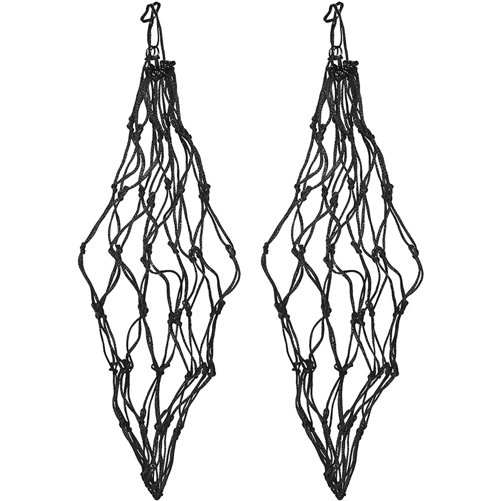 2 قطعة تغذية بطيئة شبكات قش الحصان أكياس معلقة متينة متعددة الوظائف كيس تغذية مستقر توفير تغذية تقليل النفايات