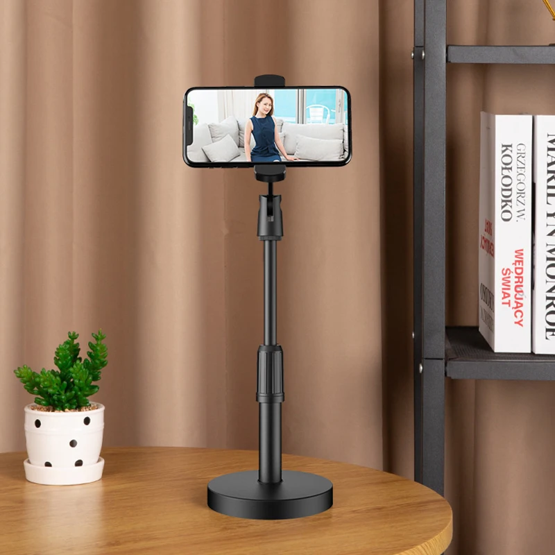 Dudukan Ponsel Dapat Disesuaikan Mengangkat Desktop Video Langsung Foto Dewa Posisi Kamera Ganda Braket Ponsel Malas Multifungsi