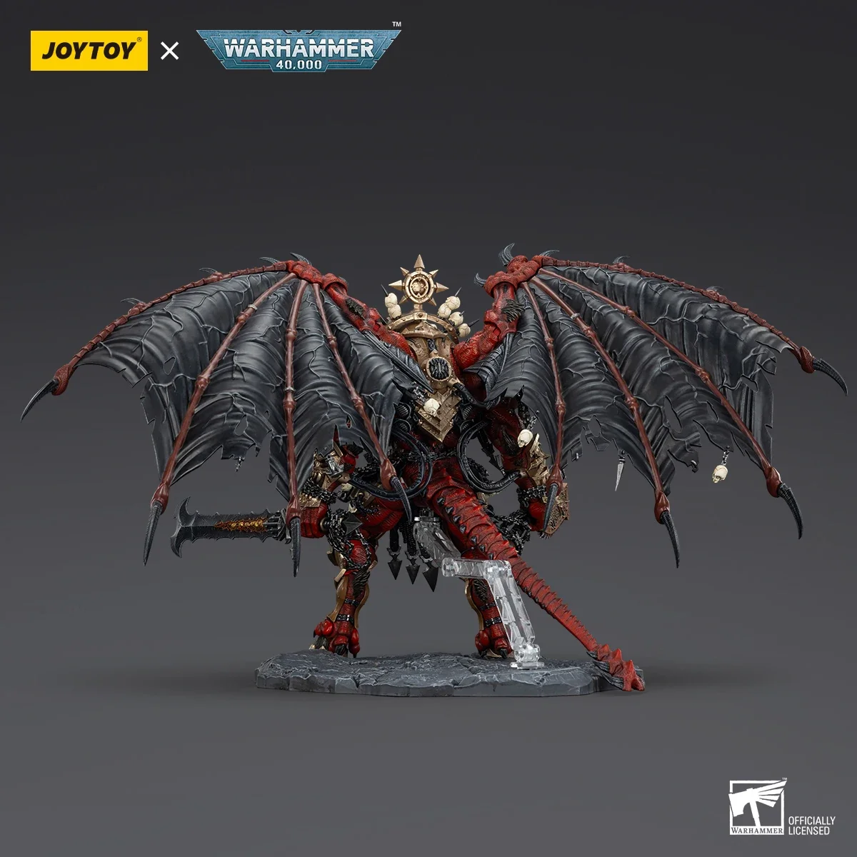 JOYTOY Warhammer 40k 1/18 Actiefiguren World Eaters Angron, Daemon Primarch van Khorne Beeldje Model Standbeeld Aangepaste Speelgoed Gift