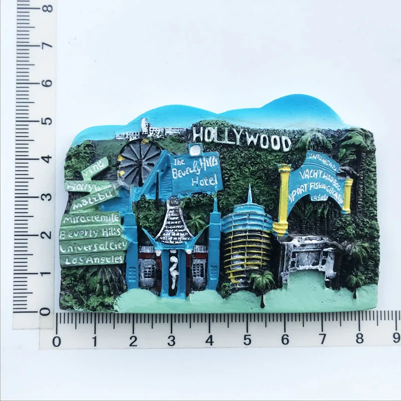 

Hollywood Fridge Magnets Travel 3D Memorial Magnetic Refrigerator