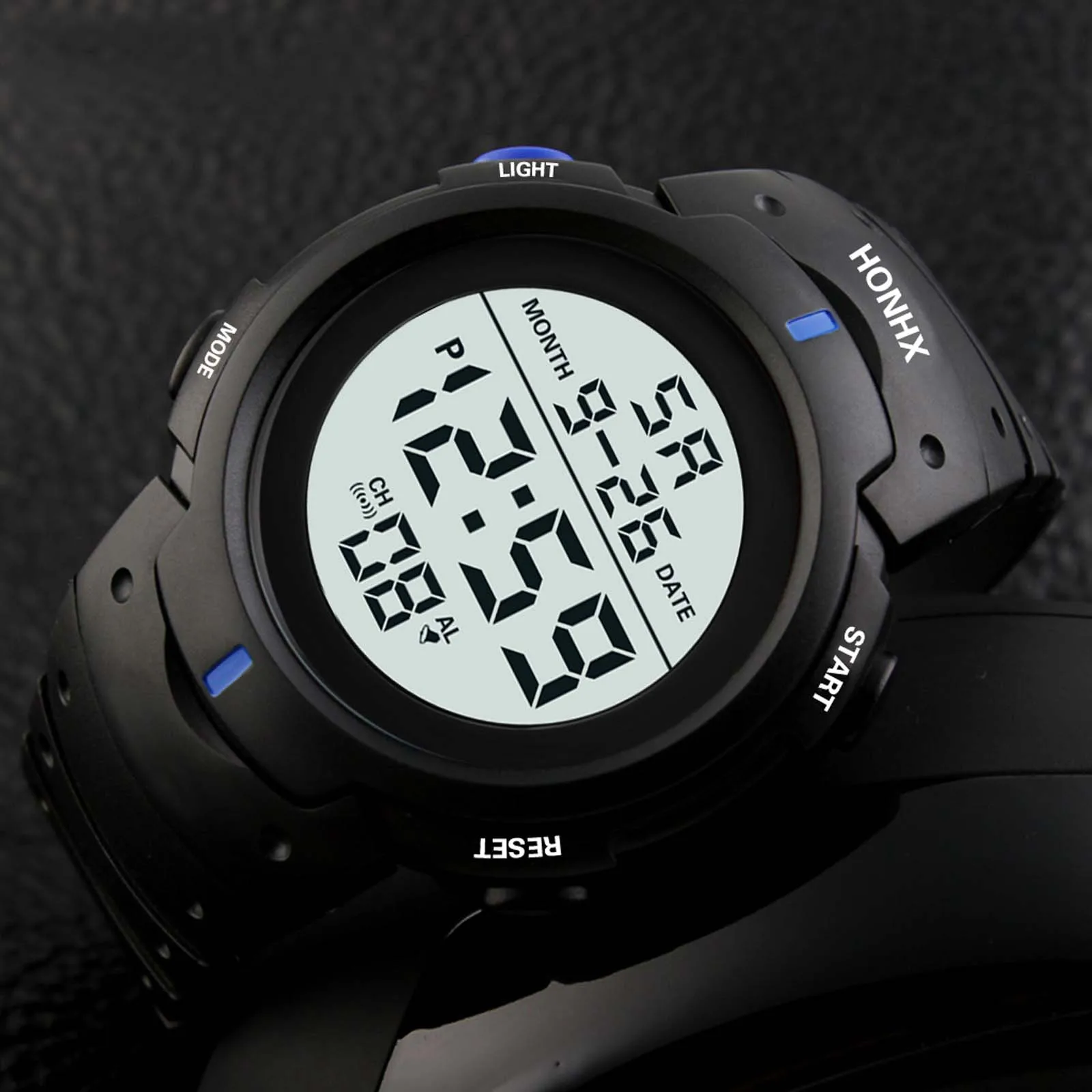 

Casual Men'S Digital Electronic Watches Simple Outdoor Sports Wristwatch Waterproof Luminous Stopwatch Watch