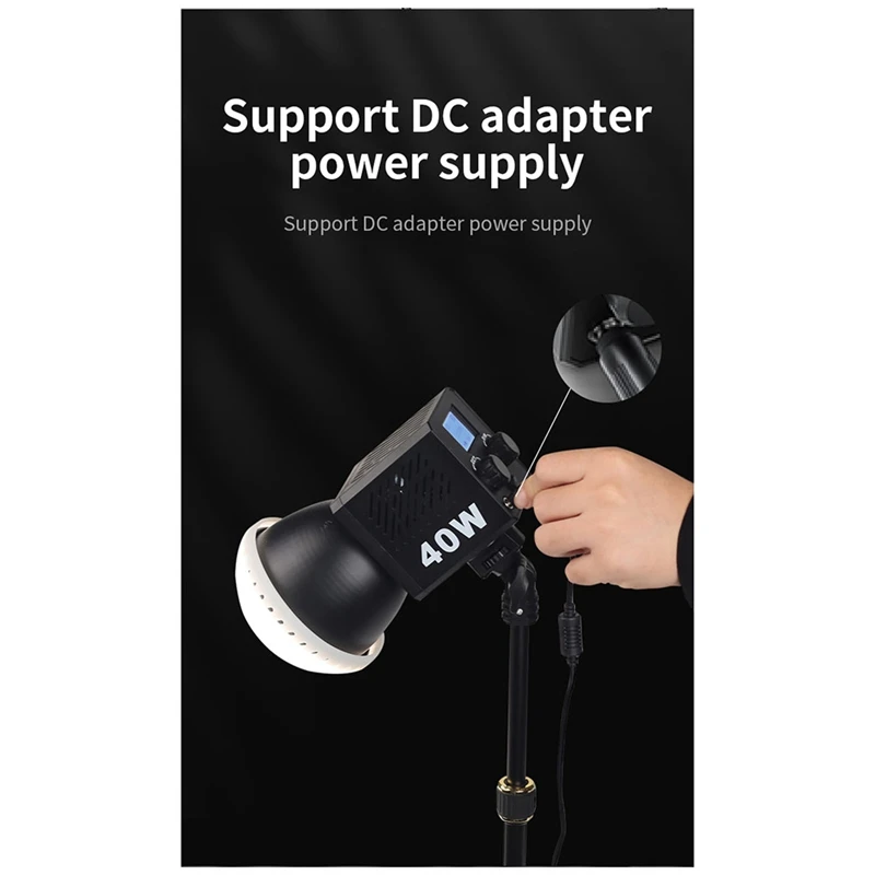 SCLS M60 Handle Photo Studio Light COB Bi-Color CCT 2500-6500K CRI Greater Than Equal 95 TLCI Greater Than Equal 97 EU PLUG