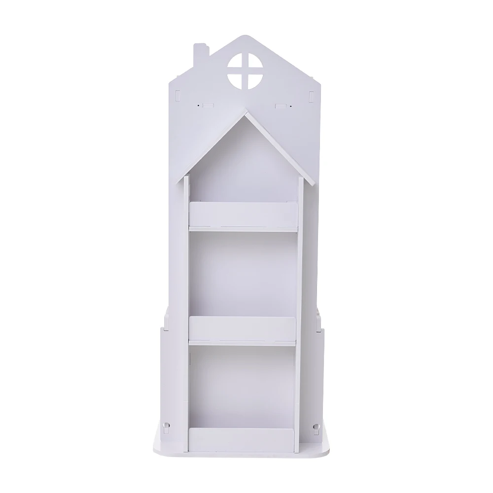 Voltsify 4-Tier Castle Kids Rotating Bookshelf Storage Organizer Rack