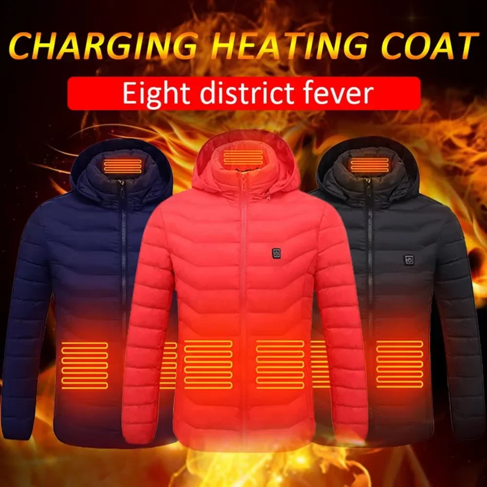 21 Areas Heated Jacket Women's Warm Vest USB Men's Heating Jacket Waterproof Winter Heated Jackets Ski Clothing Coat Heated