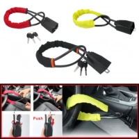 Bloqueo de volante de coche, dispositivo de seguridad de Cable de acero antirrobo, ajuste Universal para vehículos, evita el uso antirrobo, protección duradera