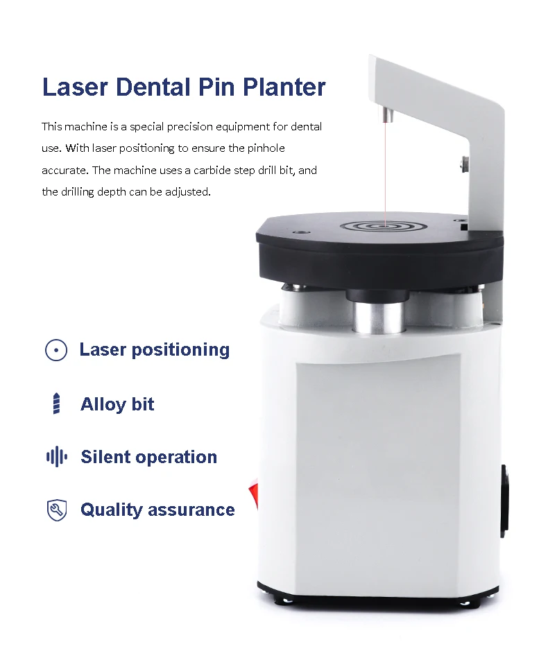 Dental Lab Laser Drilling Machine Mute Pin Planter High Speed Pindex Machine Plaster Model Machine Accessoire Dentistry tool