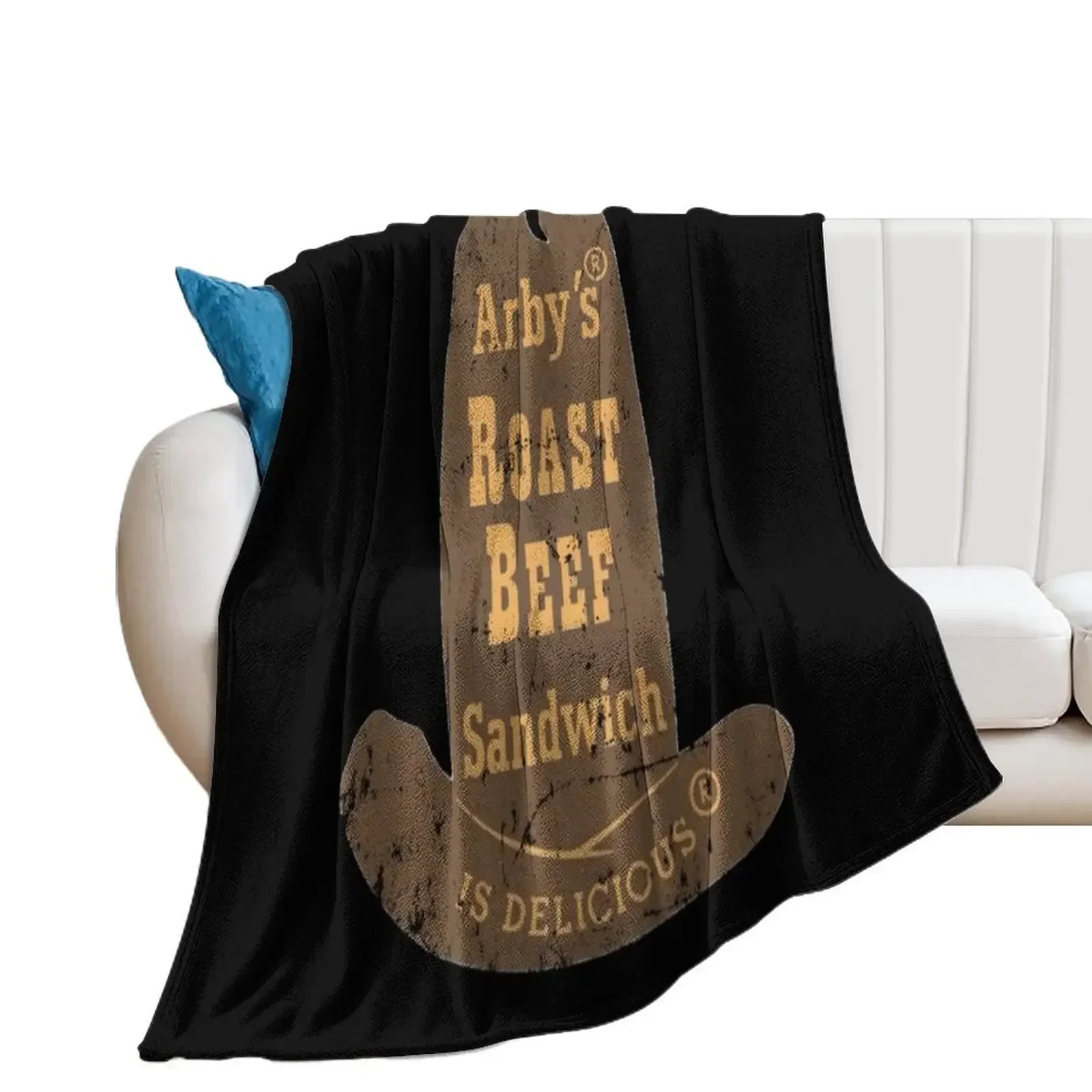 Arby's Roast Beef Shirt Throw Blanket Thin Sofa Blankets